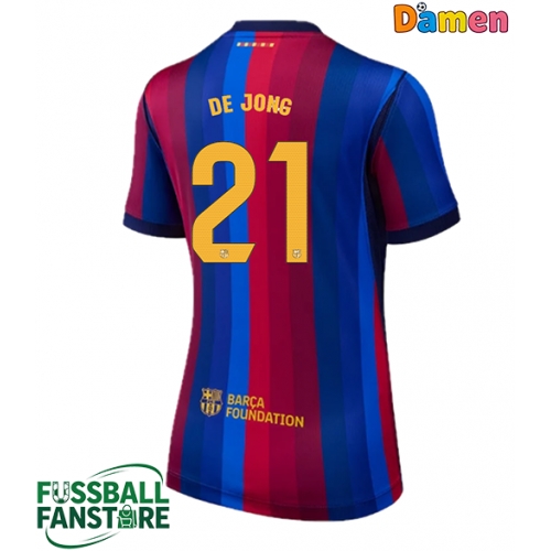 Barcelona Frenkie de Jong #21 Replik Heimtrikot Damen 2026-27 Kurzarm